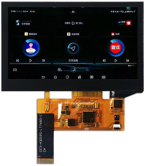 Lcd Module Besar 24 Pin Touchscreen Display Module 4.3 Inch IPS TFT Lcd Untuk Suhu Besar
