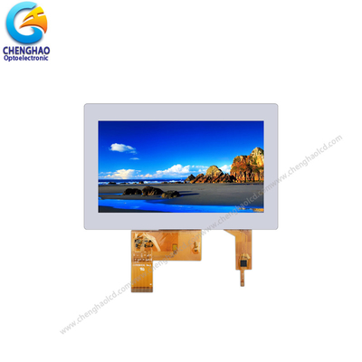 Resolusi 800x480 Layar sentuh LCD kecil 7,0 inci 24 Bit Antarmuka RGB paralel