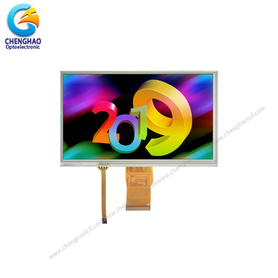 7.0 Inch Touch Screen Display Panel 350 Cd/M2 Dengan 24 Bit Parallel RGB Interface