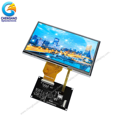 800 * 480 Wvga Tampilan Layar Sentuh LCD Kecil 7 Inch 50pin Untuk Peralatan Medis