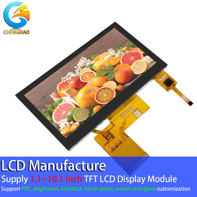 Monitor Layar Sentuh LCD Sudut Pandang Gratis 4,3 Inci FPC 40 Pin 800*480
