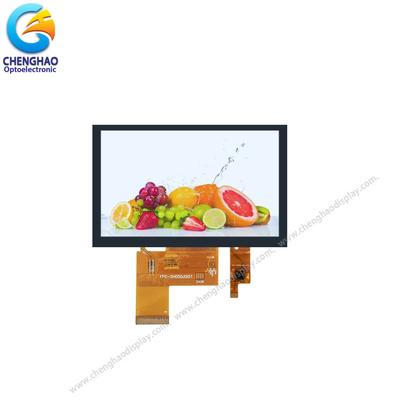800 * 480 Layar LCD TFT Kapasitif 5.0 Inch 40pin Sudut Pandang Gratis
