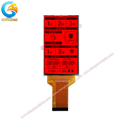 -20 +70 Suhu Lebar Modul Layar LCD Transflektif 150 Cd/M2 Luminance
