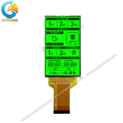 50 Pin Panel LCD Monokrom FPC 1/4 Tugas 1/3 Metode Bias Drive Dengan Lampu Latar Hijau