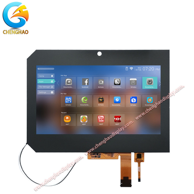 LVDS TFT Liquid Crystal Capacitive Screen dengan 8 Inch Color Active DIsplay Area