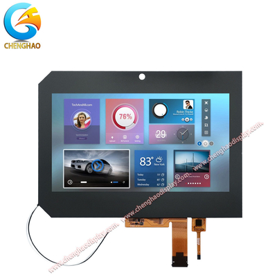 8 inci full color LCD Display Module dengan custom touch glass cover