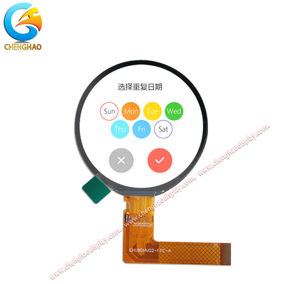 1.8 inci 25 pin IPS LCD Panel Dengan 360 * 360 Titik Resolusi untuk Bcaklight 4 Pcs Putih LED