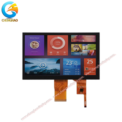 7-Inch IPS Display 50-Pin RGB 500 Cd/m2 Luminans Lampu Belakang Untuk Aplikasi Proyek
