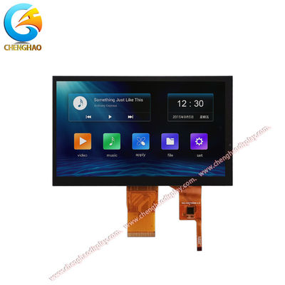 7-Inch Capacitive Touch LCD Screen Resolusi 1024x600 Tampilan untuk FPC Pin Nomor 50 pin
