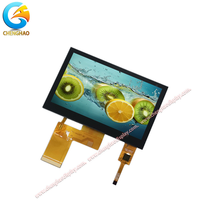 480x272 Resolusi 4.3 Inch LCD Display Module TFT Capacitive Touchscreen Normal Hitam Mode Tampilan Rentang suhu tinggi