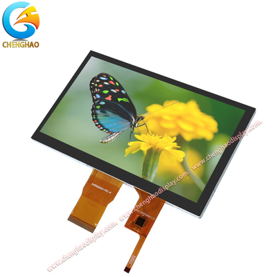 Layar sentuh Tft Lcd yang dapat dibaca sinar matahari 1000cd/M2 7 Inch High Brightness Color Display
