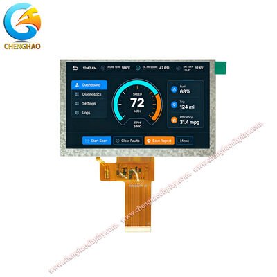 5 inci IPS TFT LCD Display Module 1024x600 LVDS 500 Nits untuk HMI Industri