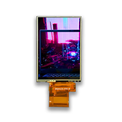 SPI 3,5 inci RTP 280cd/m2 Resistif LCD Display 16 18 Bit
