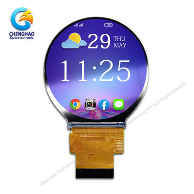 300nits SPI Lingkaran Tft Lcd Display 40P Open Frame Lcd Module